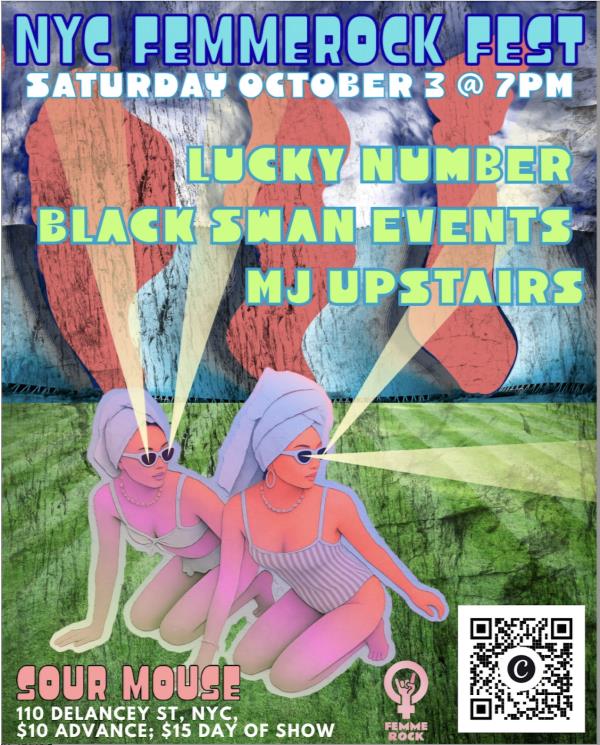 NYC FEMMEROCK FEST-Lucky Number/Black Swan Events/MJUpstairs: 